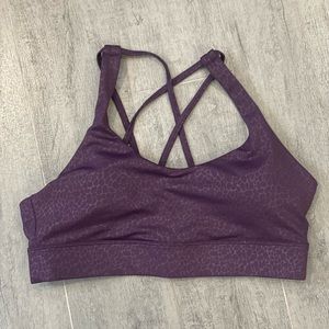 Zyia Active Plum River Stone Light Tight Strappy Bra Womens XXL Purple